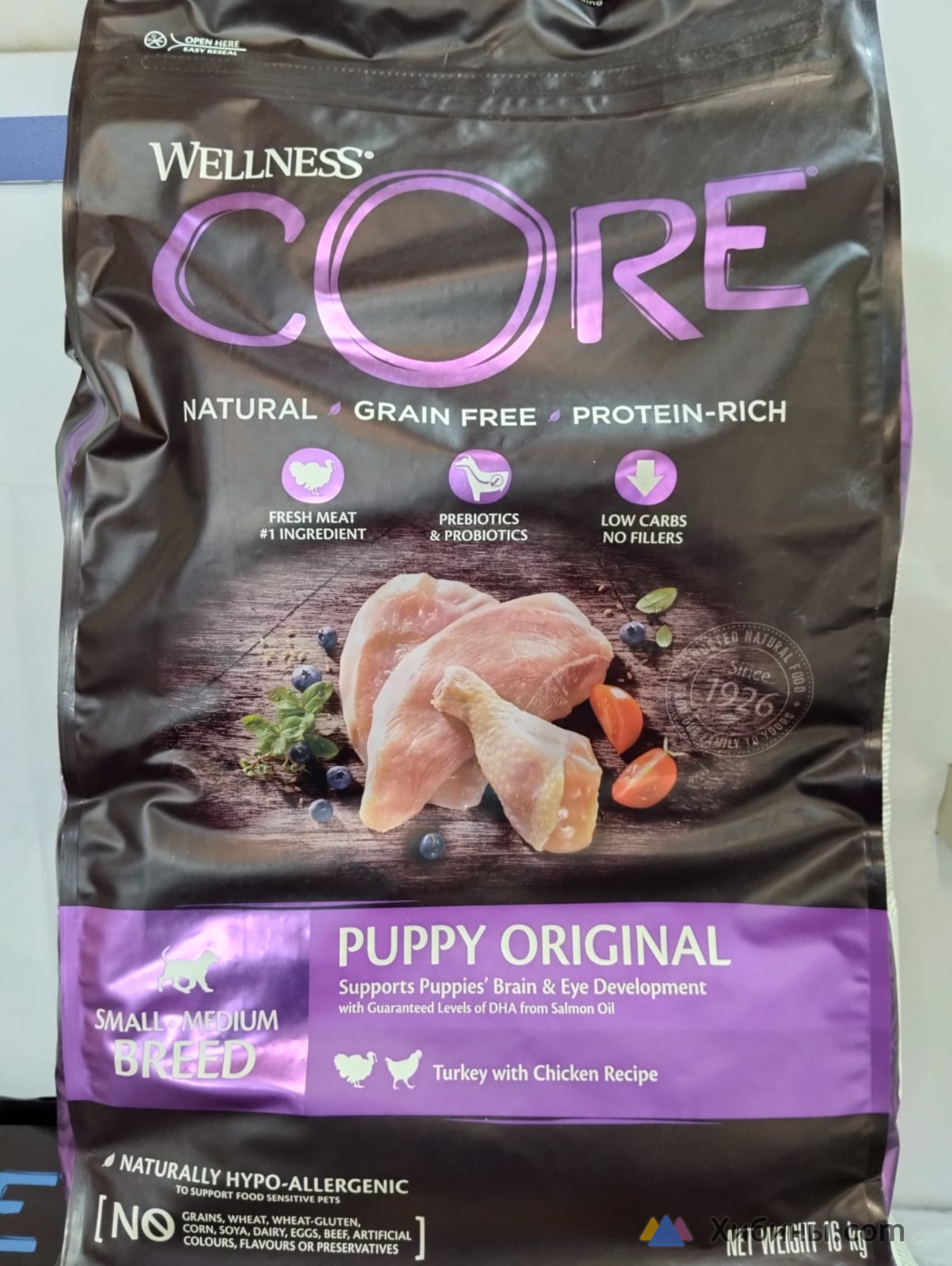 сухие корма для собак core, сухой корм для собак wellness core