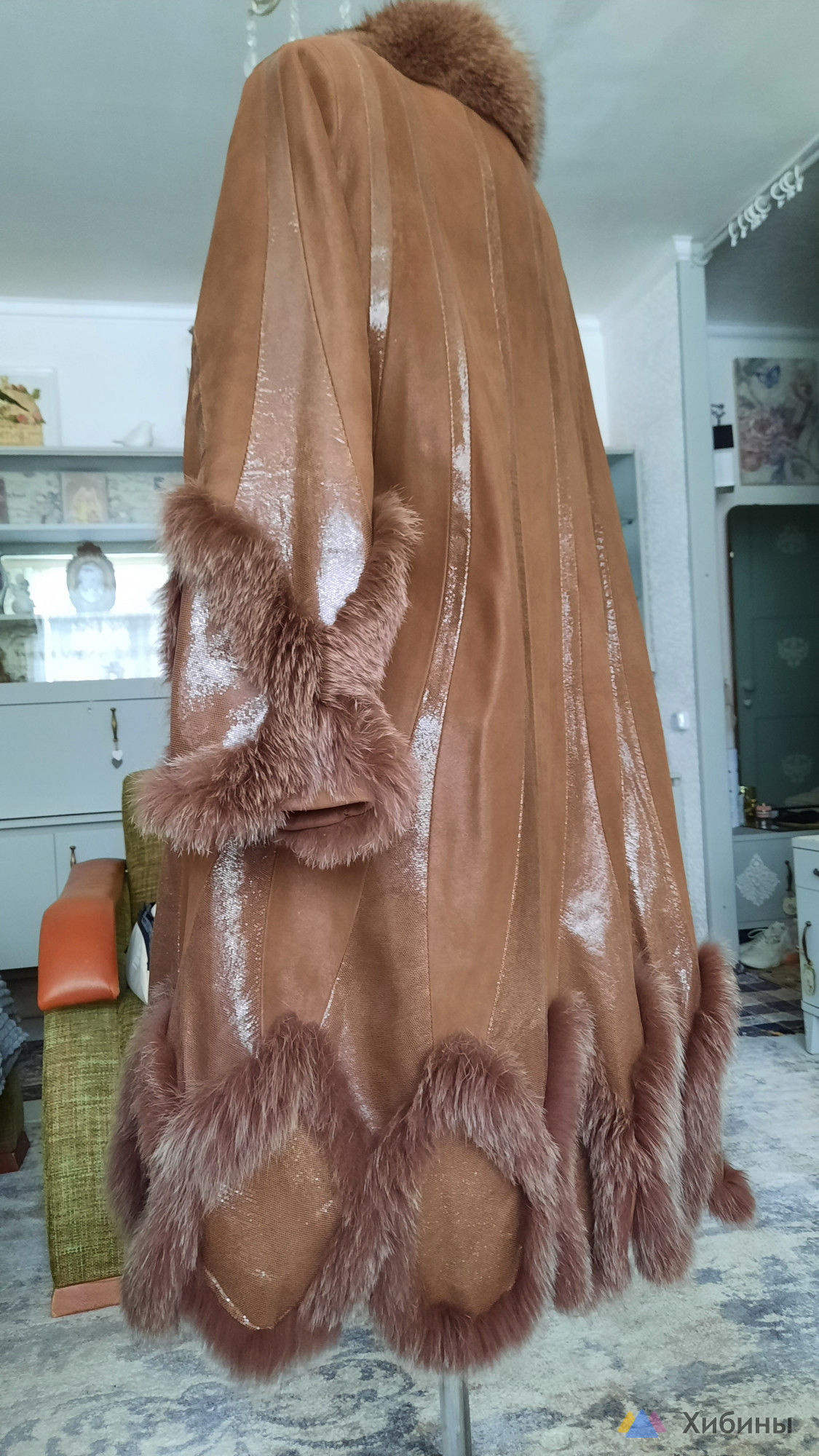 Красивое кожаное пальто - свингер. Весна - осень