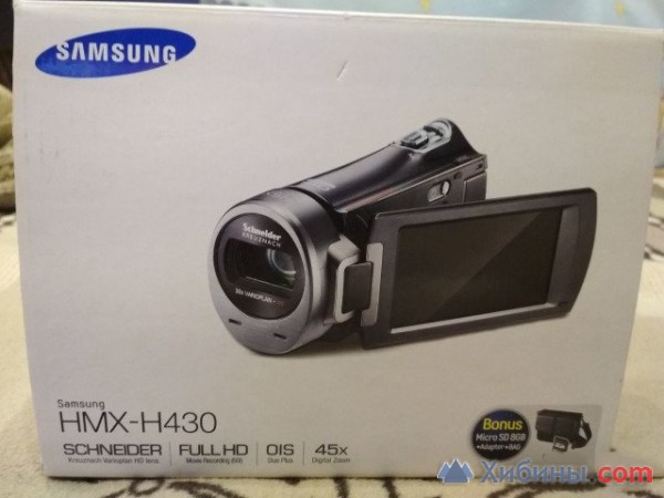 Объявление Видеокамера samsung HMX-H430 full HD memory cam