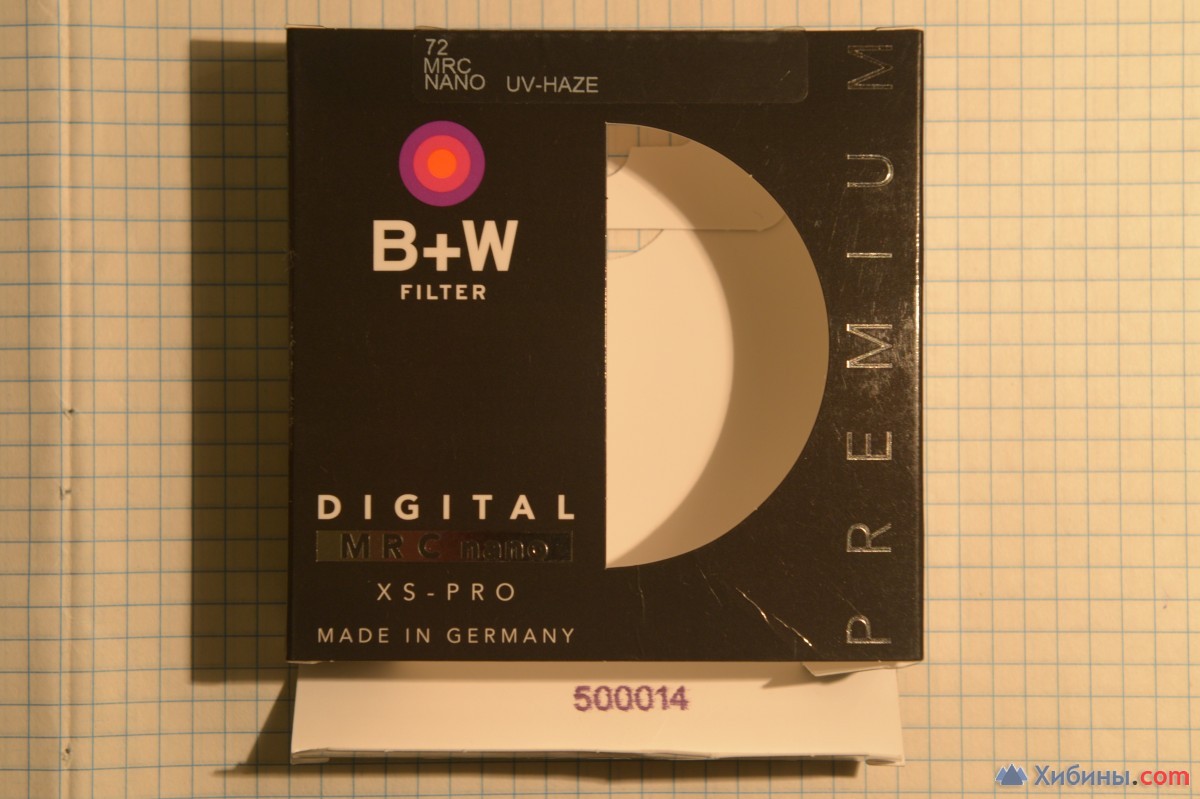 Новый светофильтр (B + W) 010M XS-Pro UV MRC-Nano 72mm