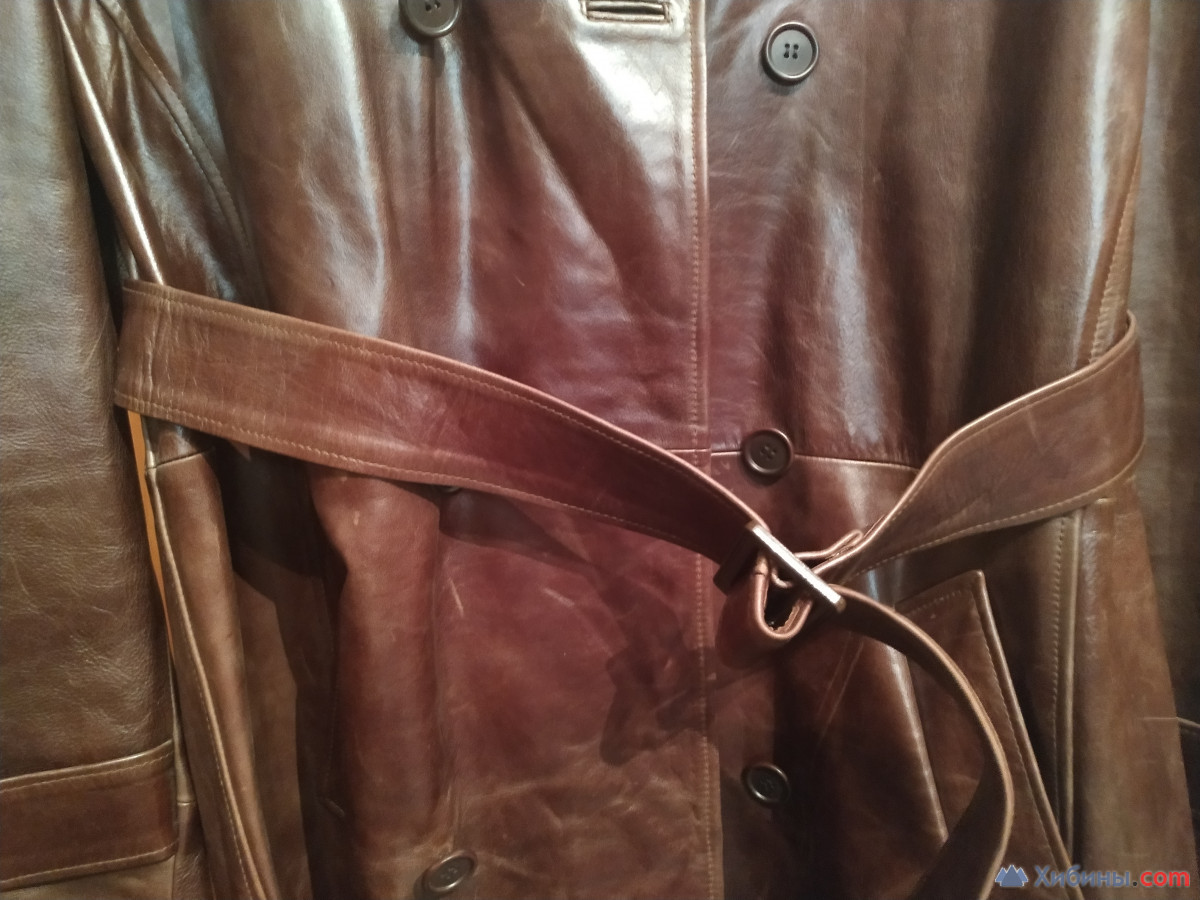 Плащ мужской новый кожаный 54 размер из Турции