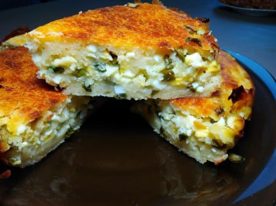 Проще выпечки не бывает: готовим заливной пирог с яйцом и зелёным луком — нежное тесто и море начинки